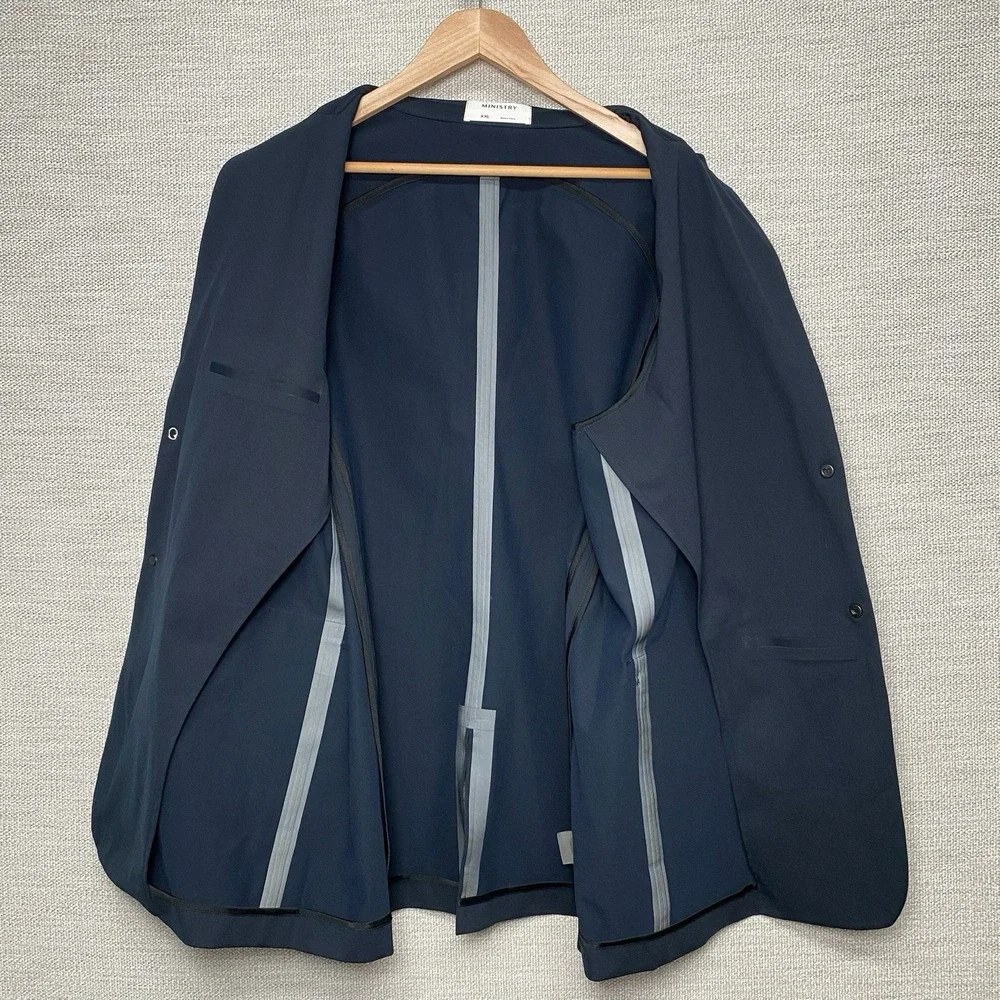 Ministry of Supply Aviator Blazer Sport Coat XXL Mens Performance Navy - Picture 4 of 9